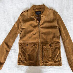 Banana Republic Tan Suede Flight Jacket - Men's Small
